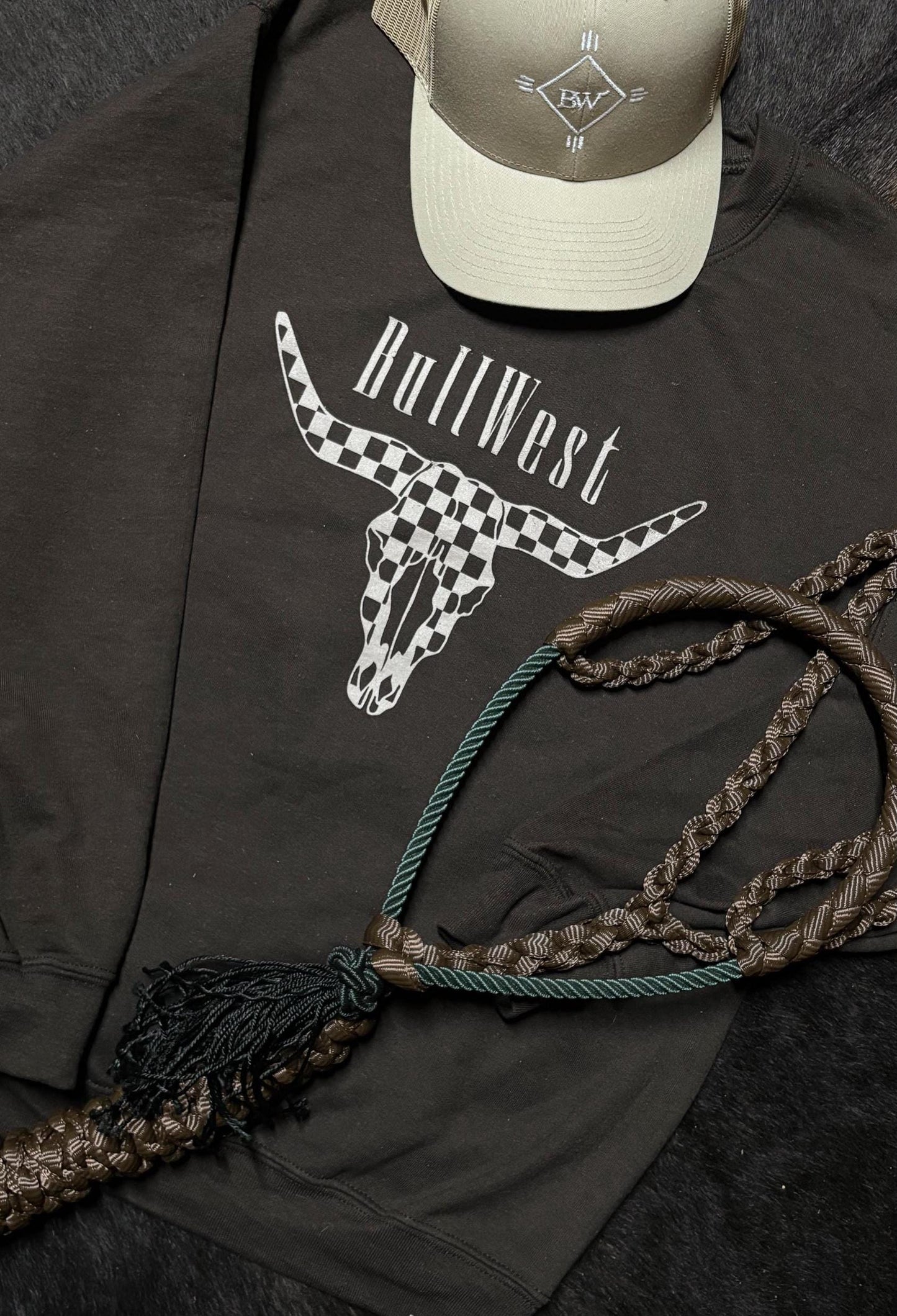 Checkered Bull Crewneck