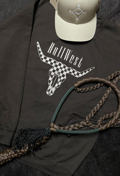 Checkered Bull Crewneck