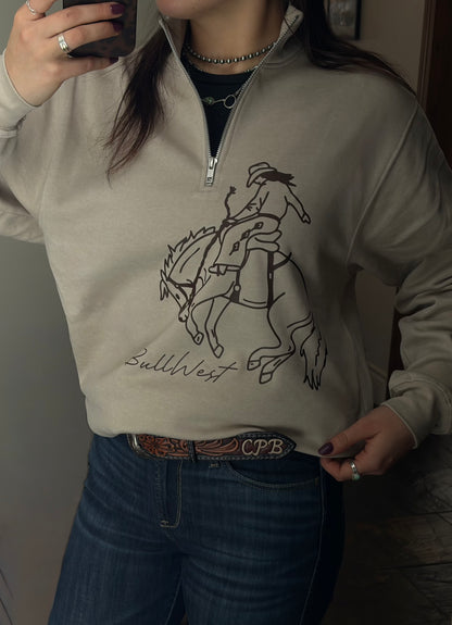 Bronc Babe Quarter Zip Hoodie