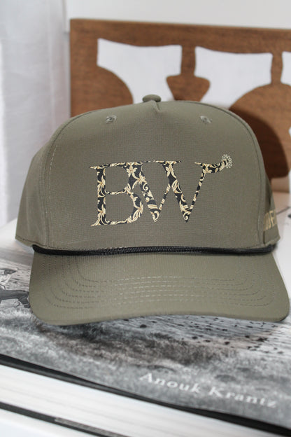 Tooled Leather Trucker Hat