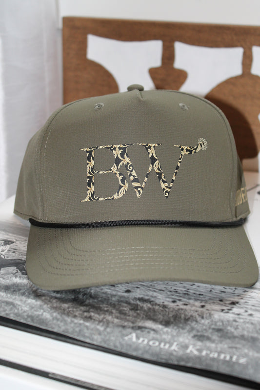 Tooled Leather Trucker Hat