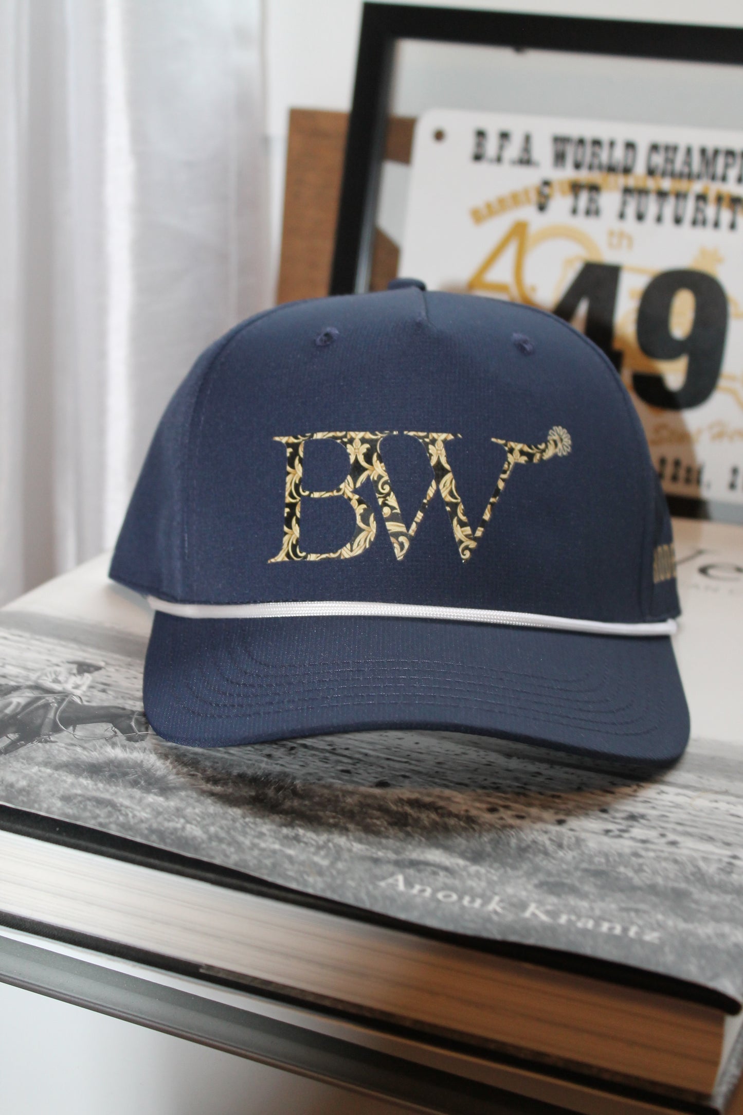 Tooled Leather Trucker Hat