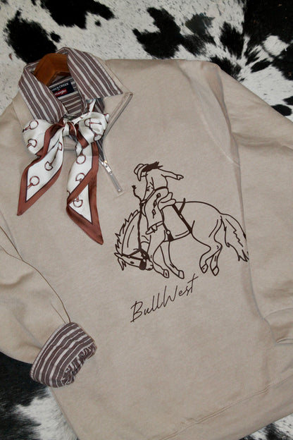 Bronc Babe Quarter Zip Hoodie